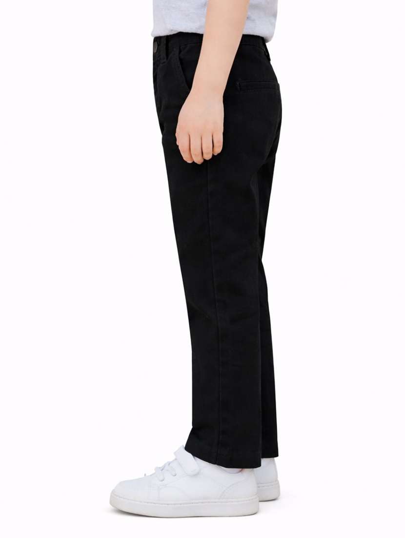 men solid mid rise slim fit trouser - 22501764 -  Standard Image - 2