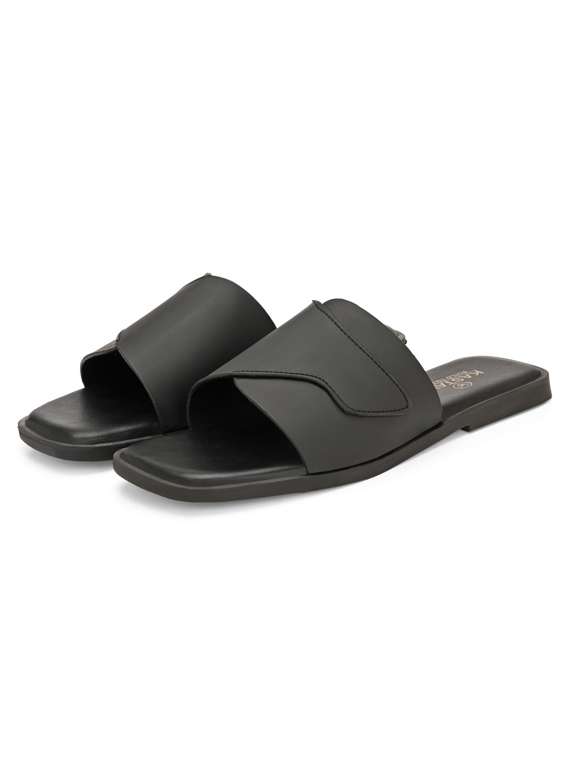 men black slip on sandal - 22502109 -  Standard Image - 2
