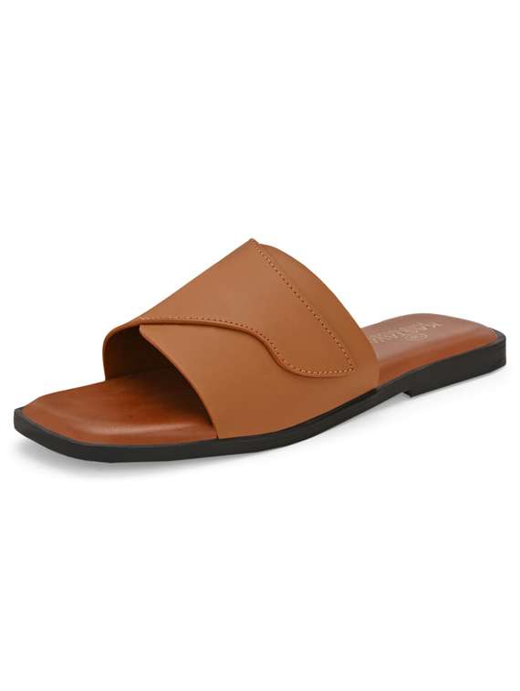 men tan slip on sandal - 22502111 -  Standard Image - 2