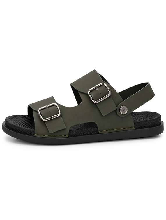 Men Solid Back Strap Sandal - 22502112 -  Standard Image - 2