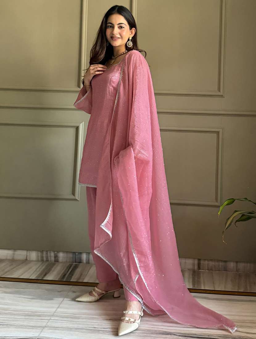 women self design long sleeves kurta and patiala suit set - 22502157 -  Standard Image - 2