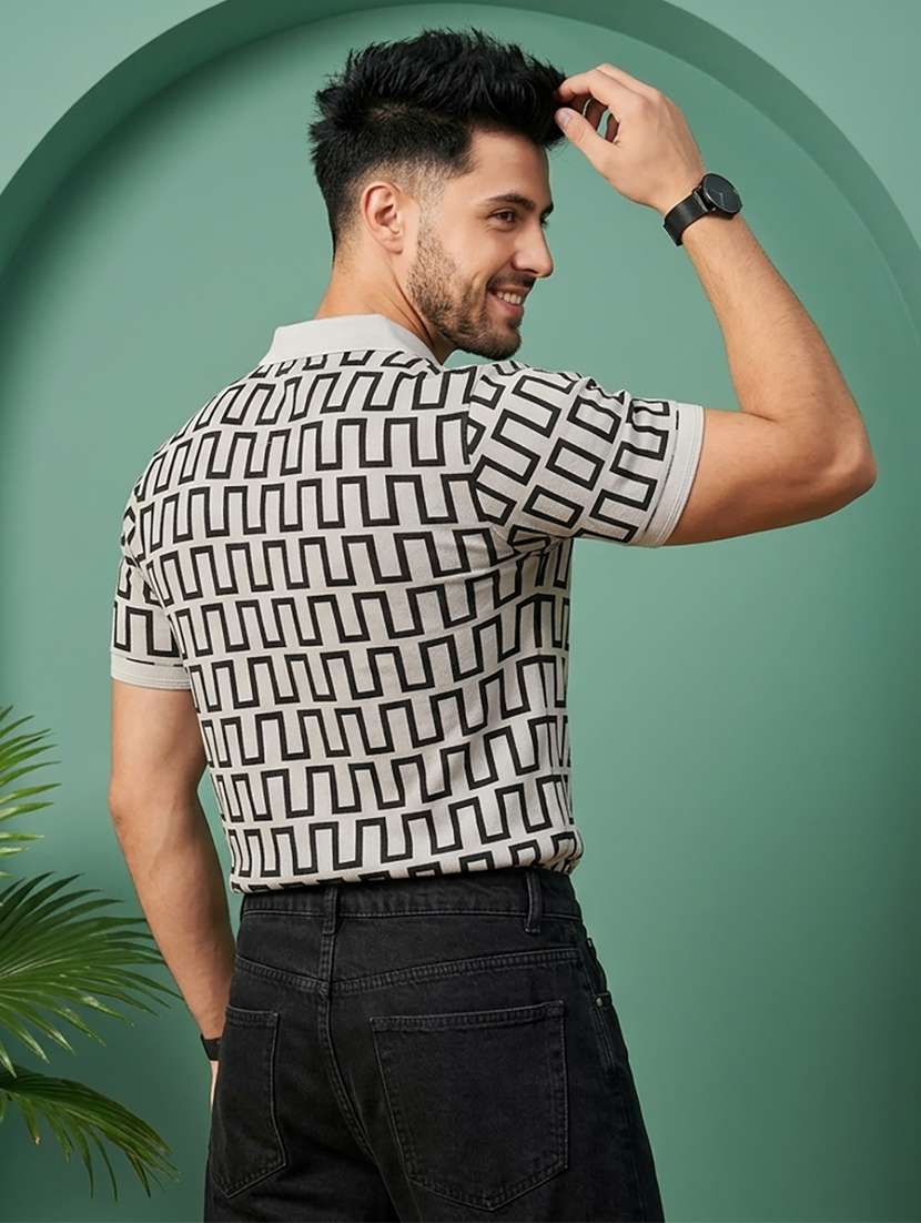 men printed short sleeve regular fit polo t-shirt - 22502327 -  Standard Image - 2