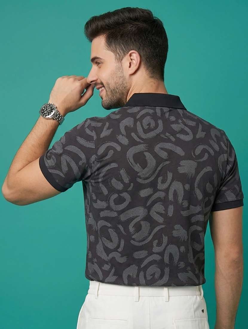 men printed short sleeve regular fit polo t-shirt - 22502328 -  Standard Image - 2