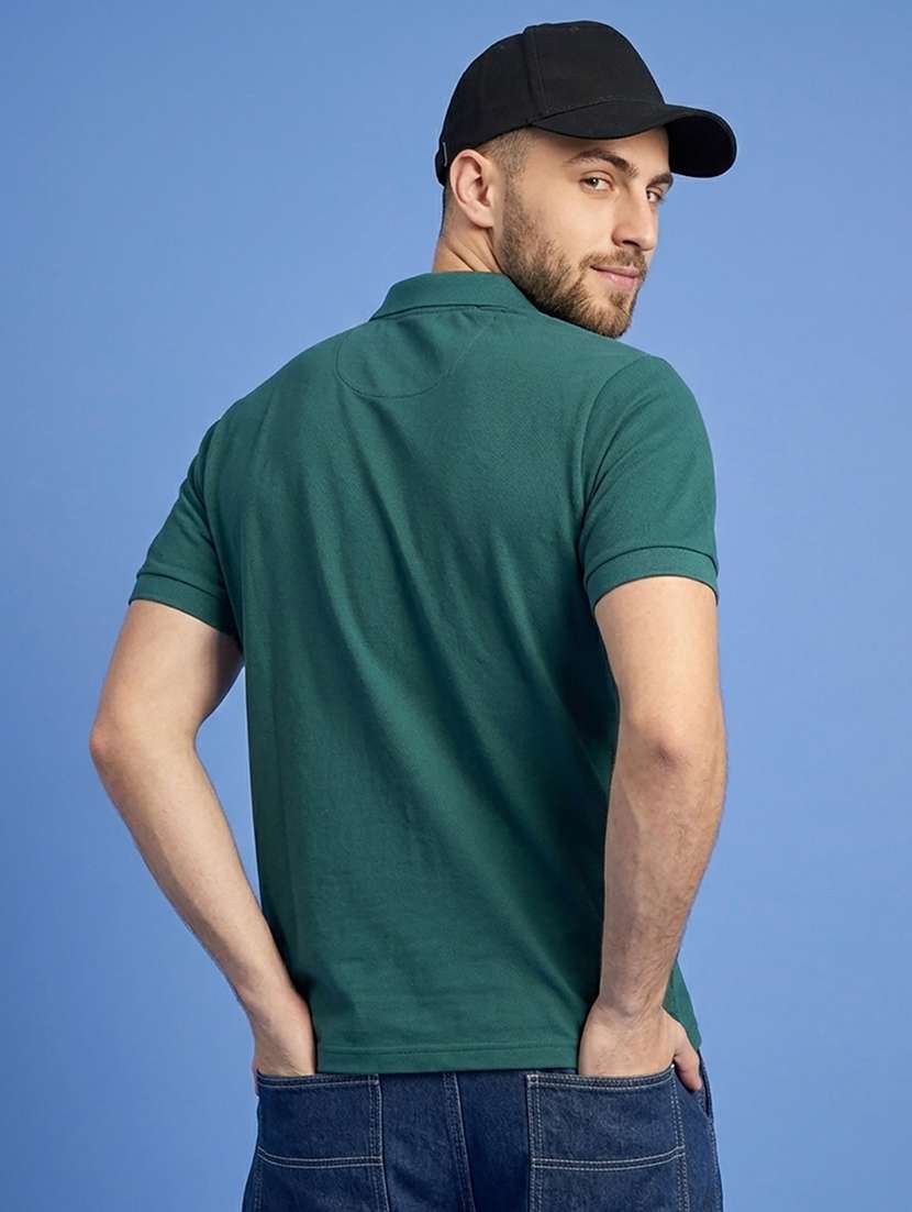 men solid short sleeve regular fit polo t-shirt - 22502333 -  Standard Image - 2