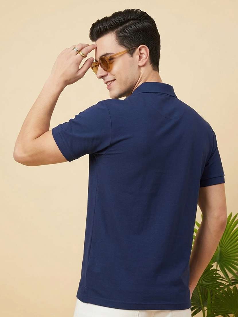 men striped short sleeve regular fit polo t-shirt - 22502363 -  Standard Image - 2
