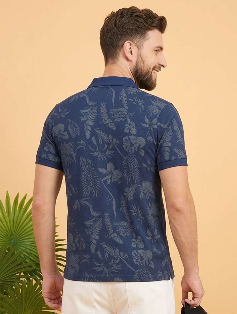 men printed short sleeve regular fit polo t-shirt - 22502369 -  Standard Image - 2