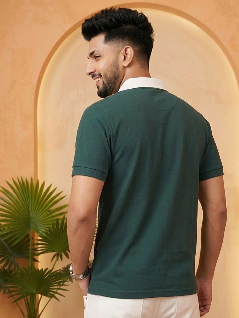 men printed short sleeve regular fit polo t-shirt - 22502376 -  Standard Image - 2