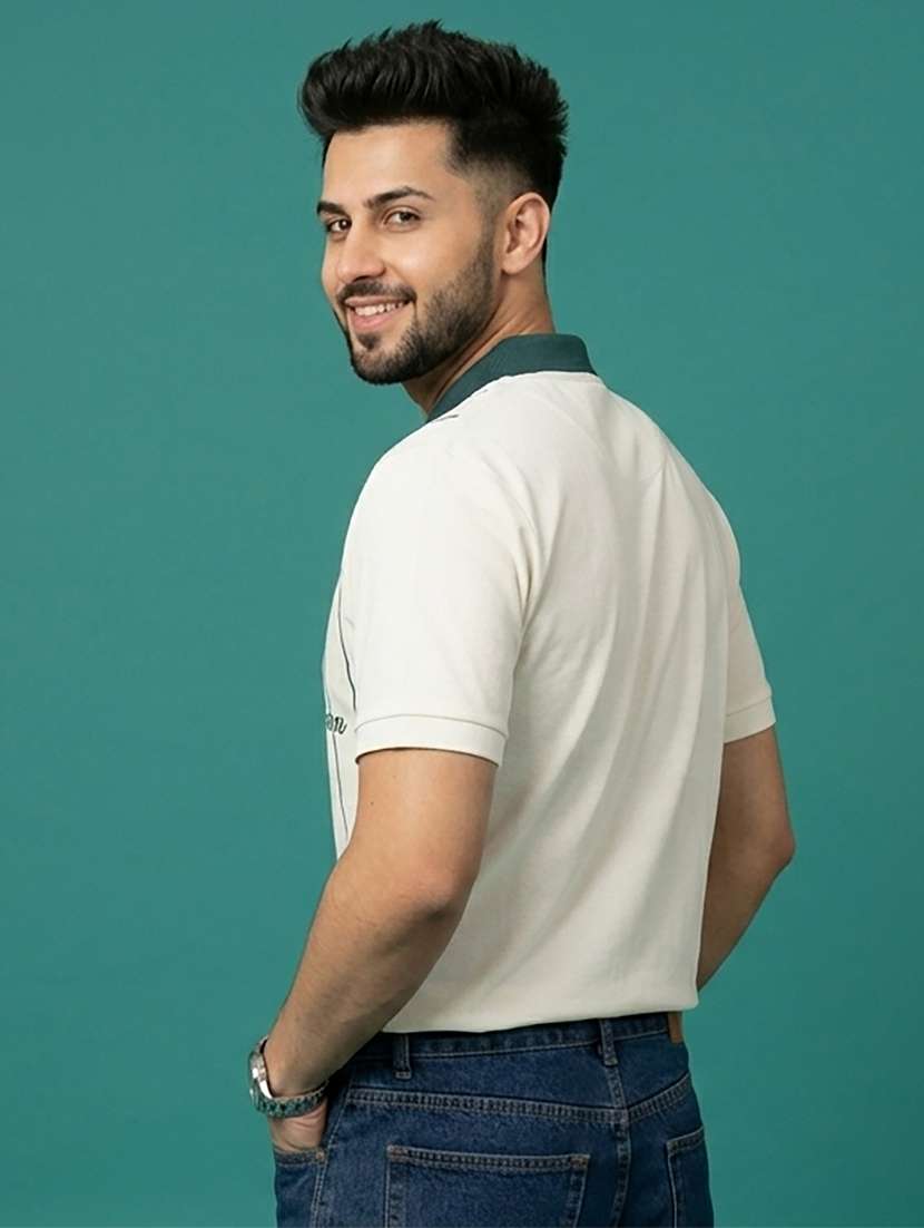 men printed short sleeve regular fit polo t-shirt - 22502379 -  Standard Image - 2