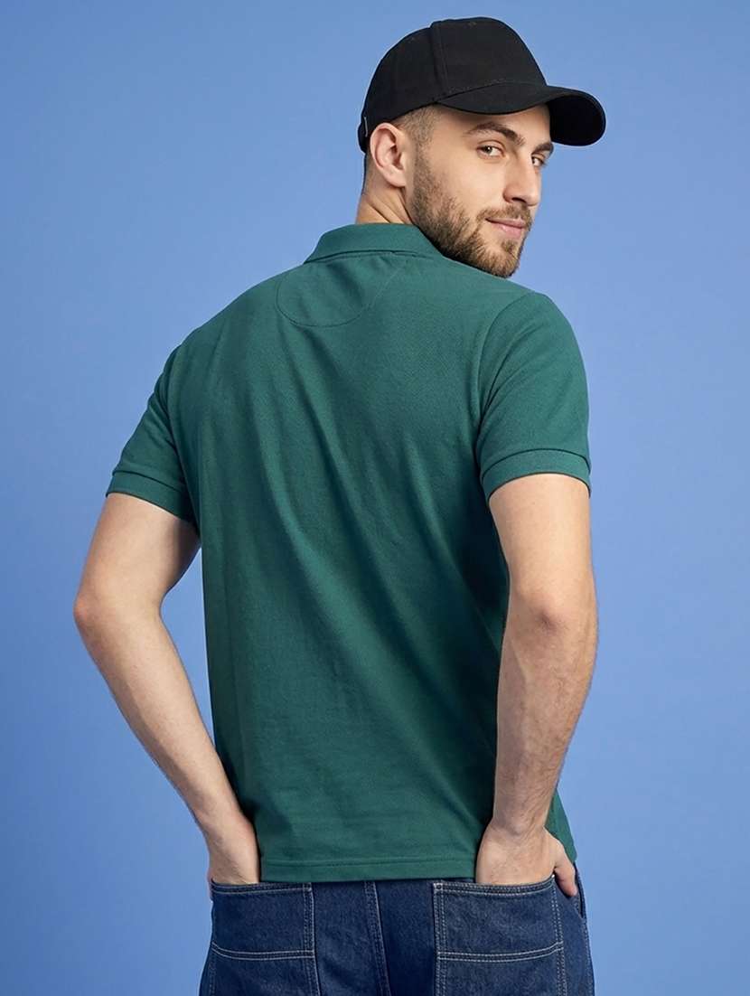 men solid short sleeve regular fit polo t-shirt - 22502388 -  Standard Image - 2