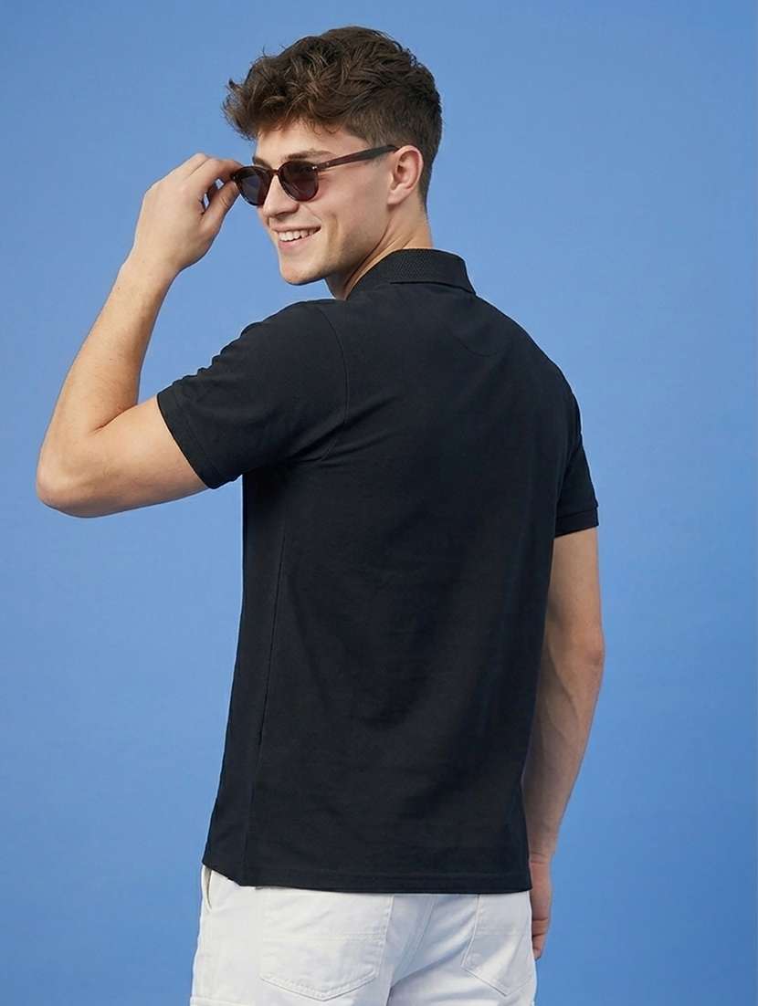 men solid short sleeve regular fit polo t-shirt - 22502389 -  Standard Image - 2