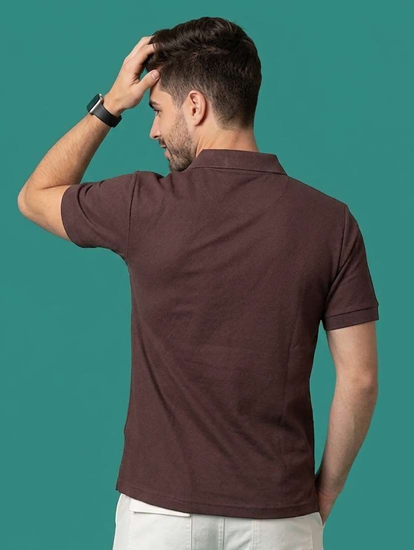 men solid short sleeve regular fit polo t-shirt - 22502390 -  Standard Image - 2
