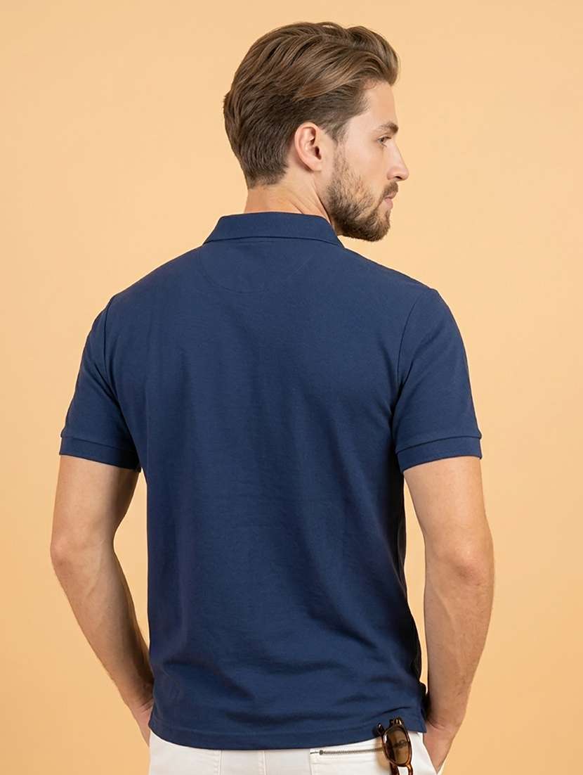 men solid short sleeve regular fit polo t-shirt - 22502395 -  Standard Image - 2