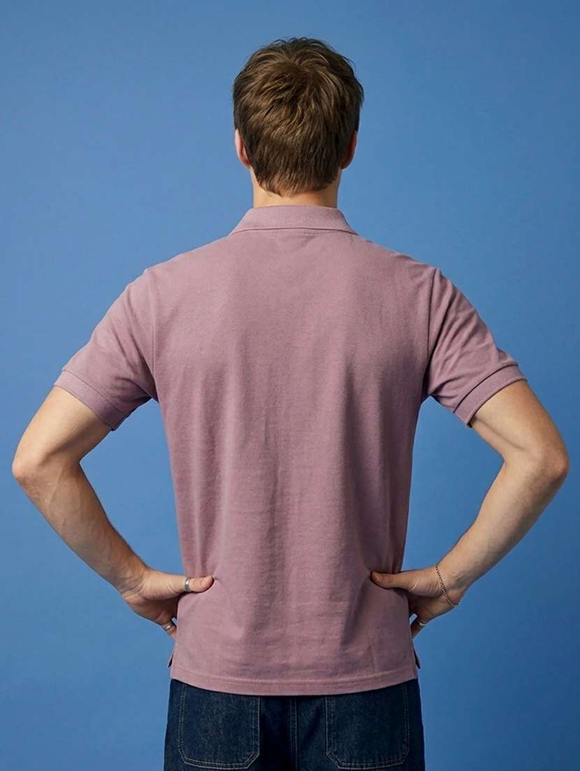 men solid short sleeve regular fit polo t-shirt - 22502396 -  Standard Image - 2