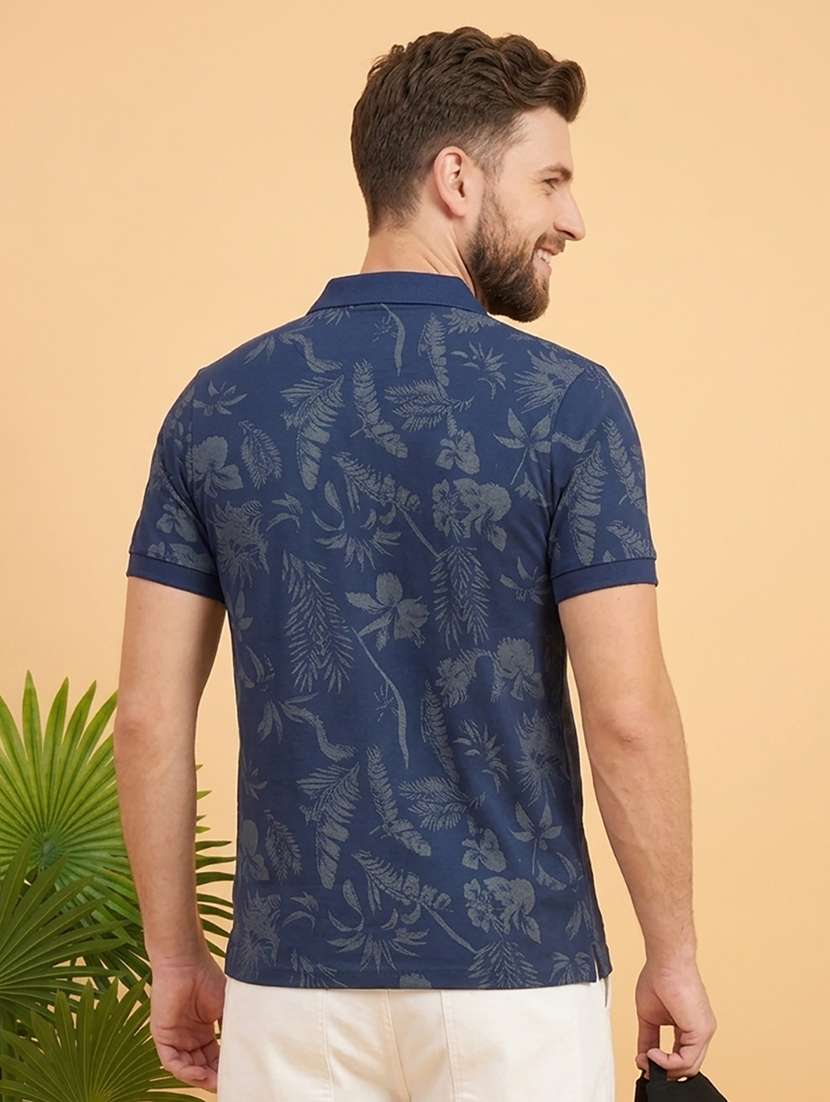 men printed short sleeve regular fit polo t-shirt - 22502424 -  Standard Image - 2