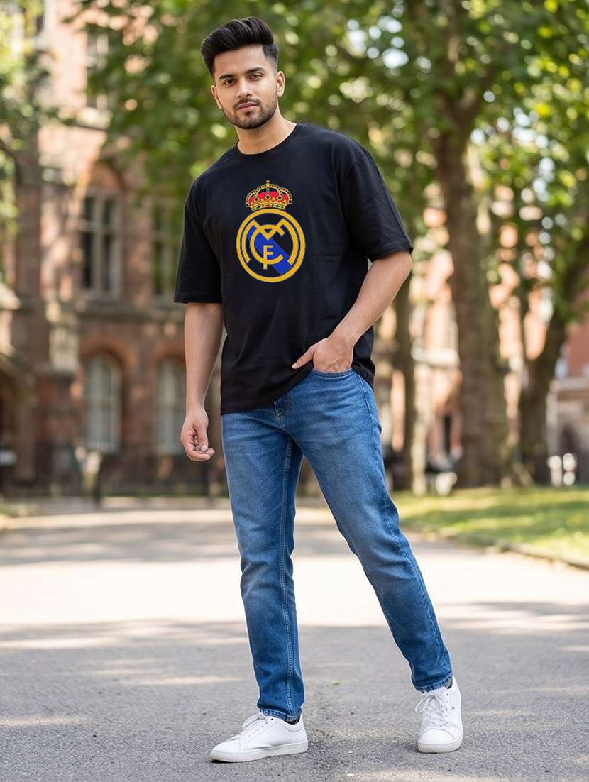 men front print short sleeve oversized t-shirt - 22502575 -  Standard Image - 2