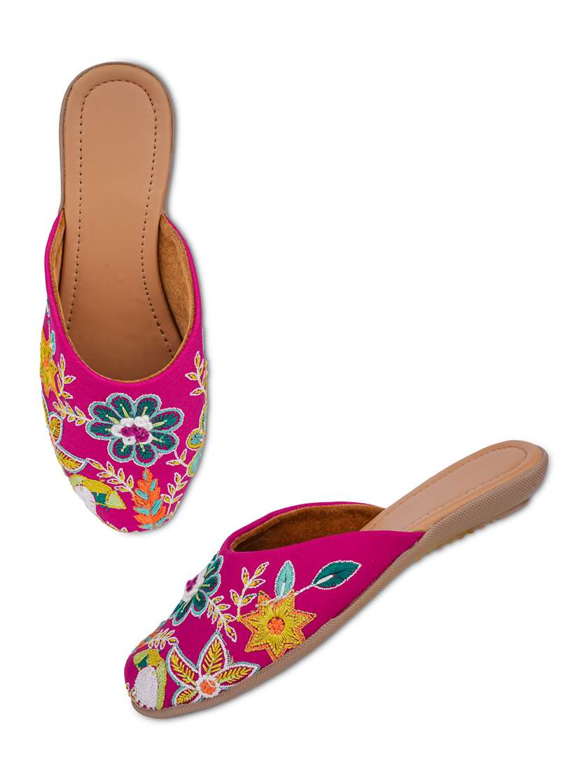 women embroidered slip on mules - 22502626 -  Standard Image - 2