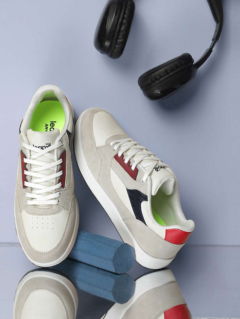 men color block lace up sneaker