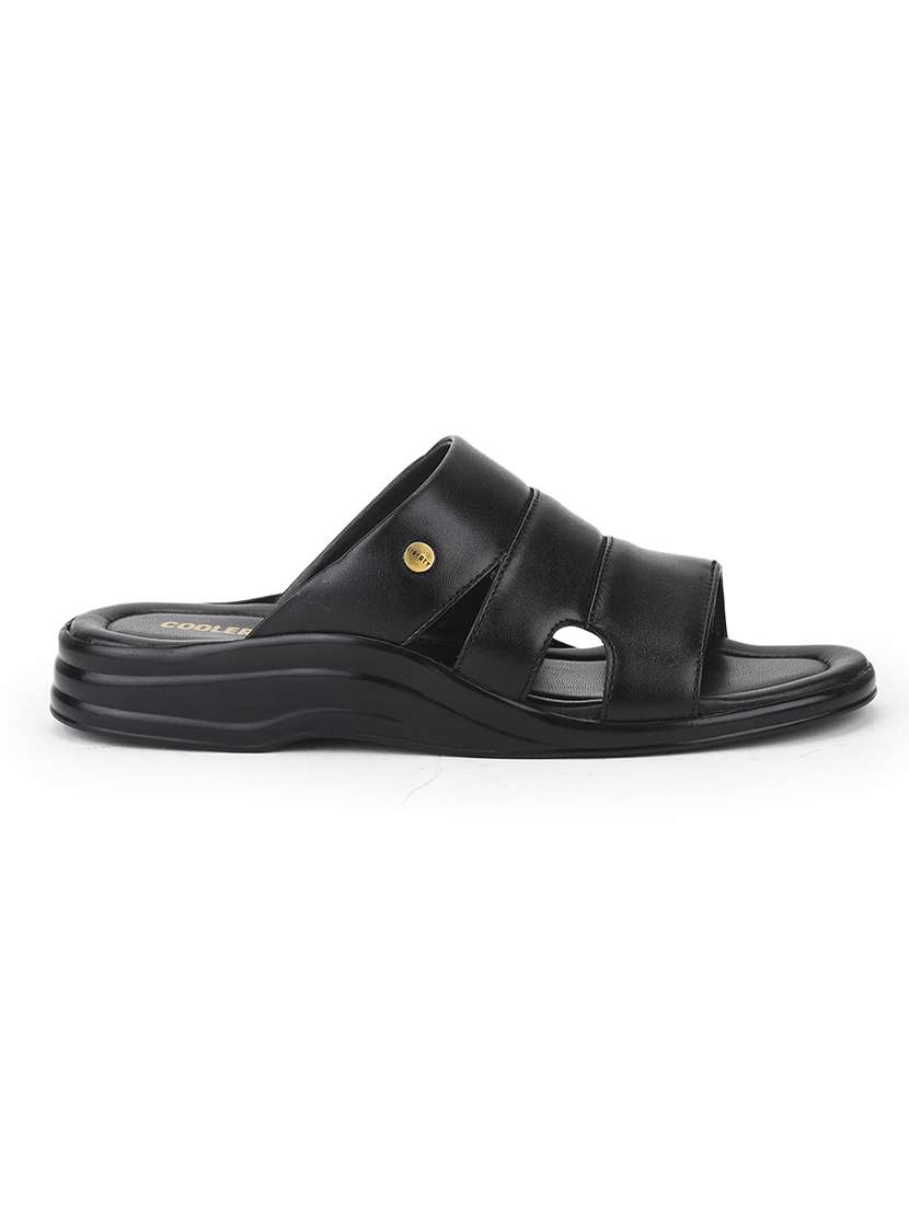 men black slip on sandal - 22502704 -  Standard Image - 2