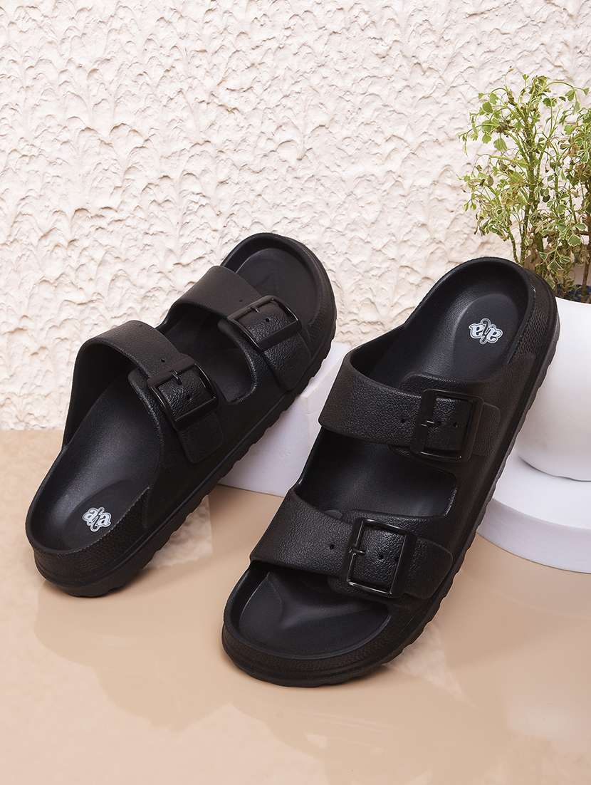 men black slip on slider