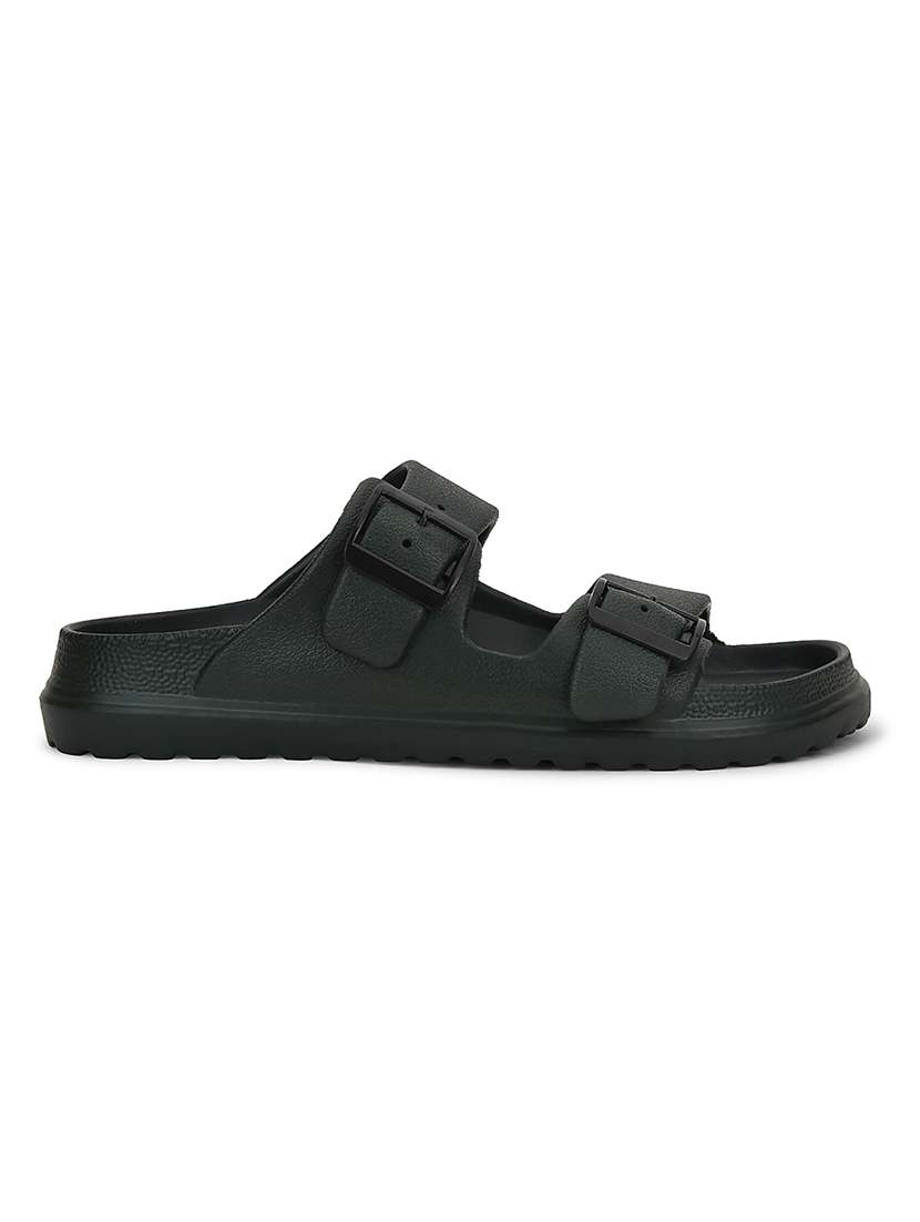 men olive slip on slider - 22502710 -  Standard Image - 2