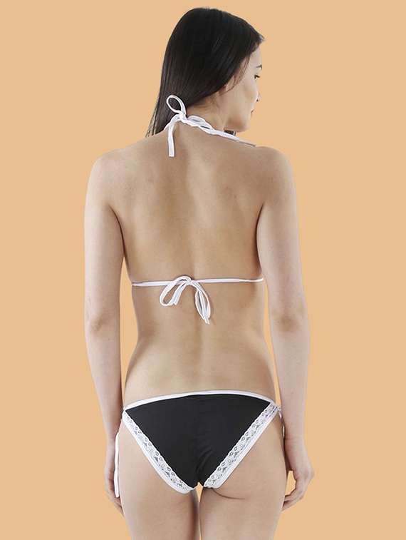 women solid swimwear bikini set - 22502732 -  Standard Image - 2