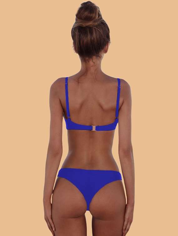 women solid swimwear bikini set - 22502746 -  Standard Image - 2