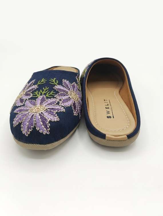 women embroidered slip on mules - 22502787 -  Standard Image - 2