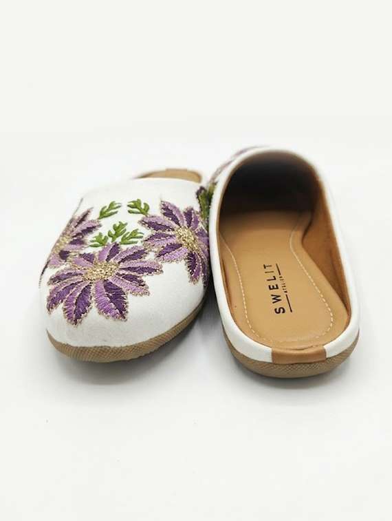 women embroidered slip on mules - 22502789 -  Standard Image - 2
