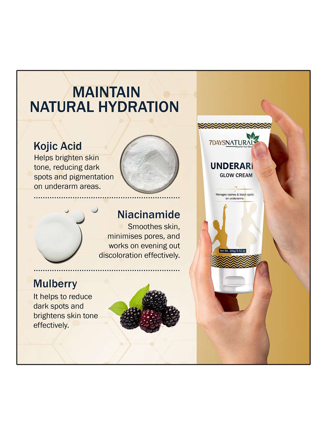 7daysnatural underarm whitening cream 100ml - 22502927 -  Standard Image - 2