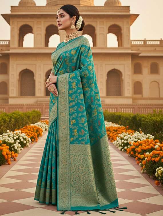 women self design banarasi saree with blouse - 22502929 -  Standard Image - 2