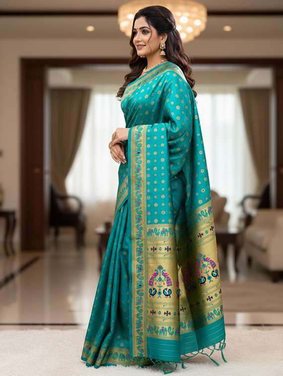 women self design paithani saree with blouse - 22502961 -  Standard Image - 2
