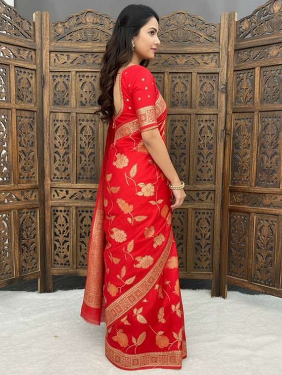 women self design banarasi saree with blouse - 22503037 -  Standard Image - 2