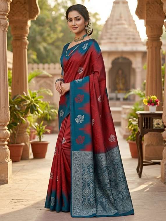 women self design banarasi saree with blouse - 22503063 -  Standard Image - 2