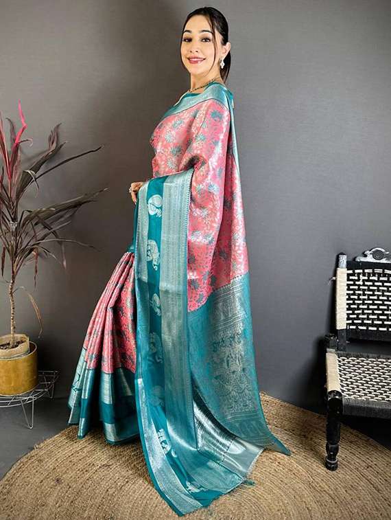 women self design banarasi saree with blouse - 22503077 -  Standard Image - 2