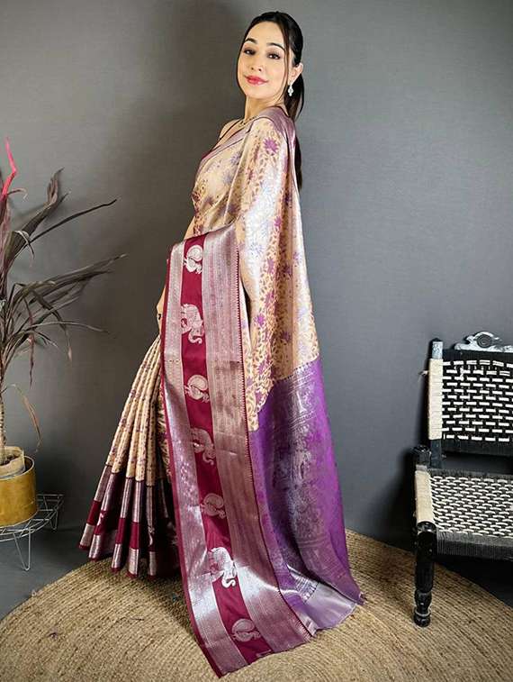 women self design banarasi saree with blouse - 22503080 -  Standard Image - 2