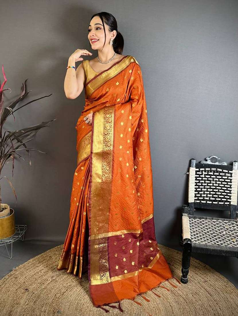 women self design bordered saree with blouse - 22503104 -  Standard Image - 2