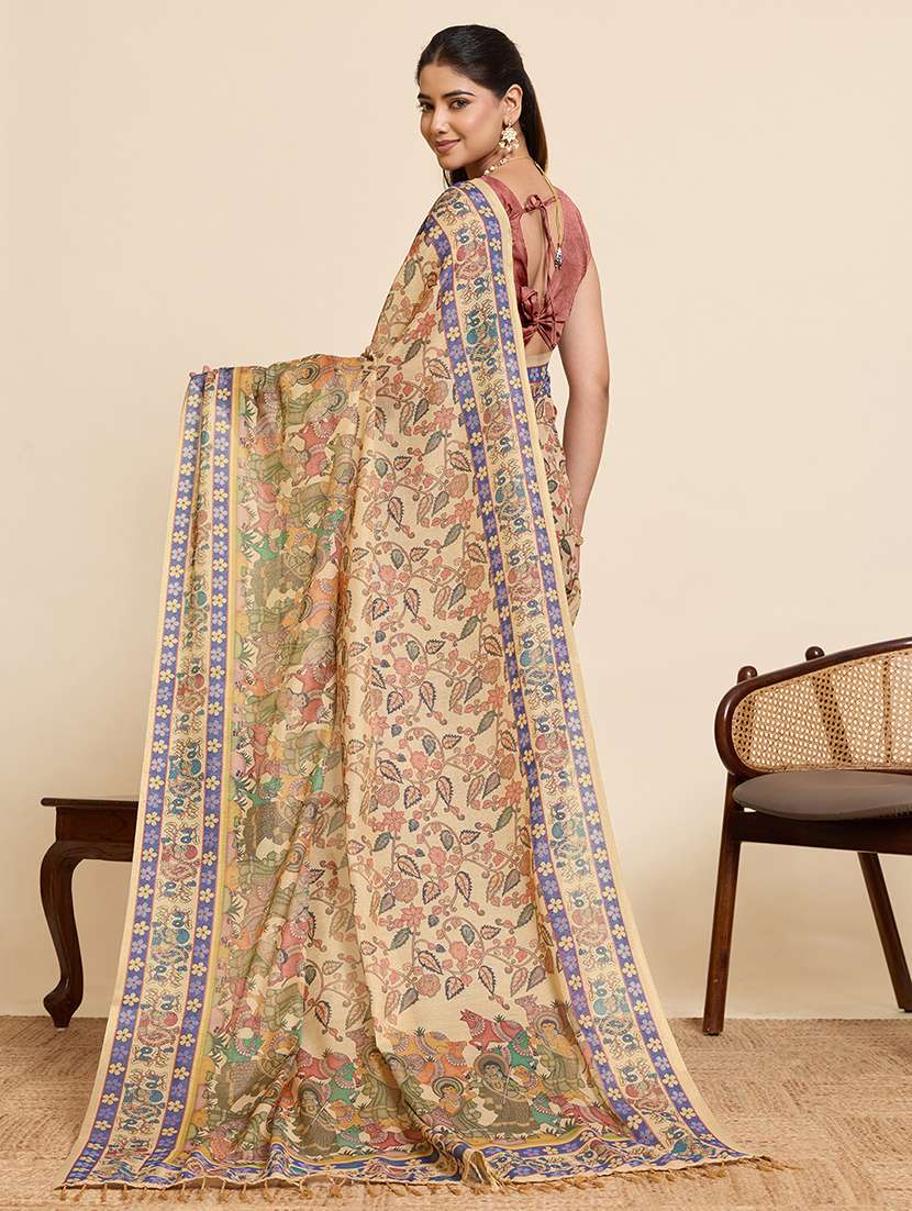 women printed casual wear saree with blouse - 22503255 -  Standard Image - 2