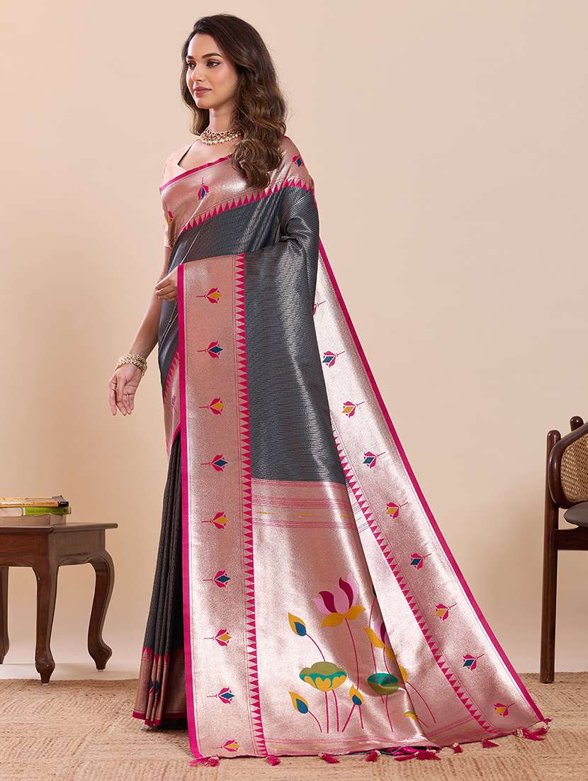 women self design paithani saree with blouse - 22503301 -  Standard Image - 2
