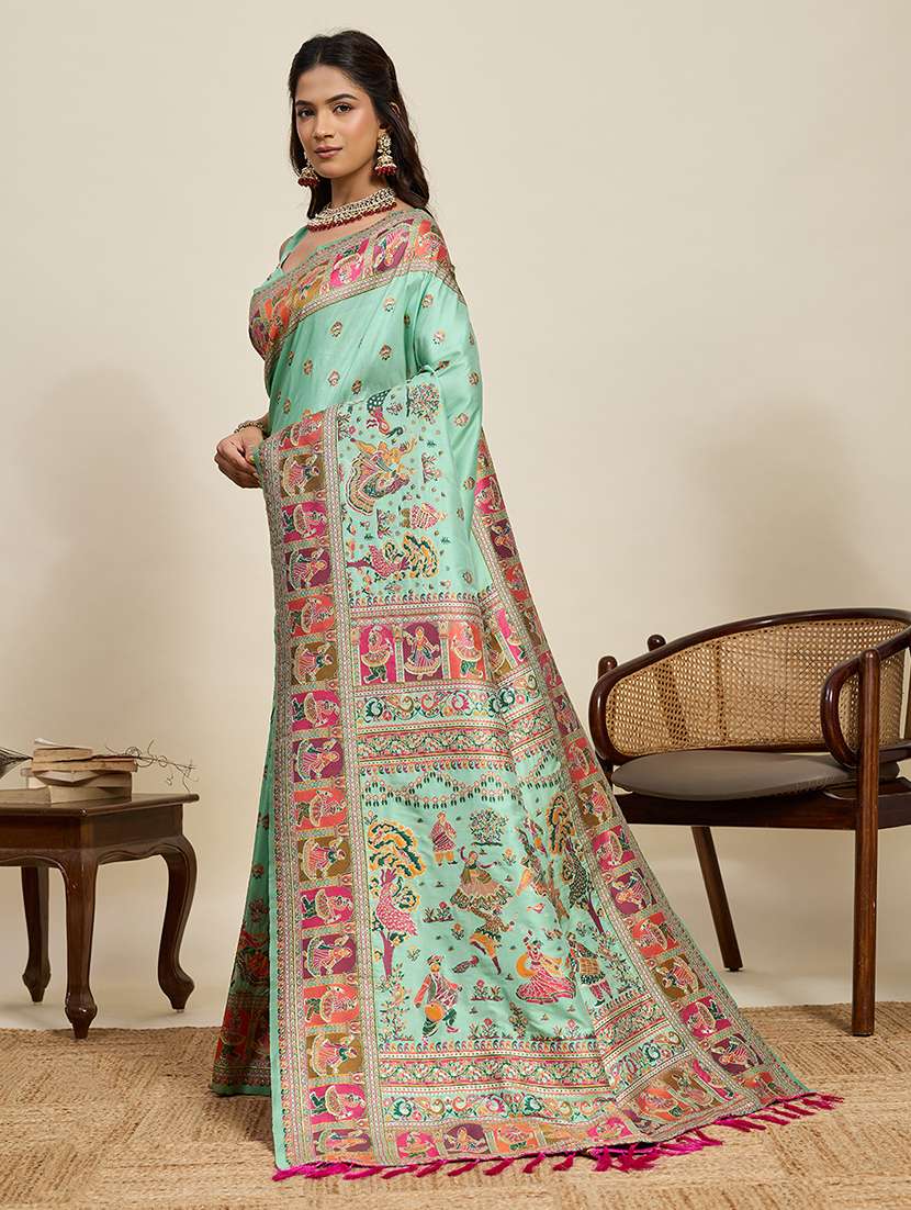 women self design bordered saree with blouse - 22503308 -  Standard Image - 2
