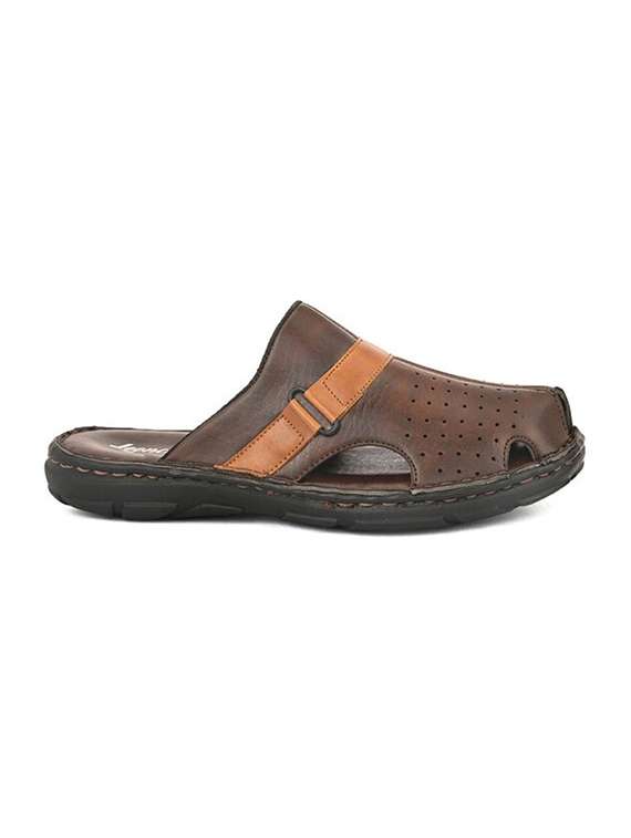 men brown slip on mule - 22503368 -  Standard Image - 2
