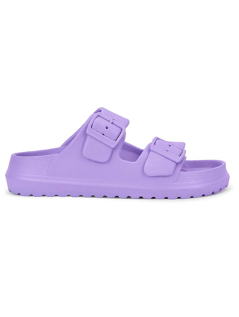 women solid slip on sliders - 22503454 -  Standard Image - 2