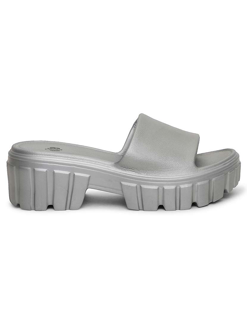 women solid slip on sliders - 22503455 -  Standard Image - 2