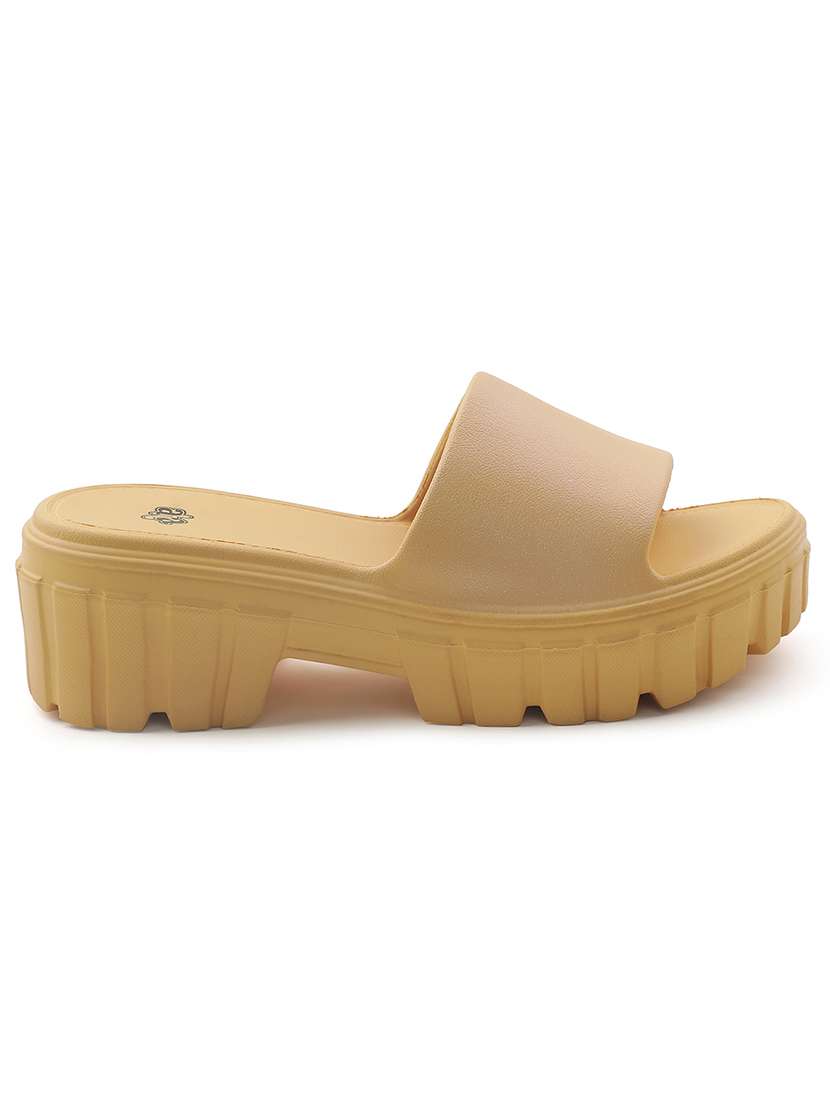 women solid slip on sliders - 22503456 -  Standard Image - 2