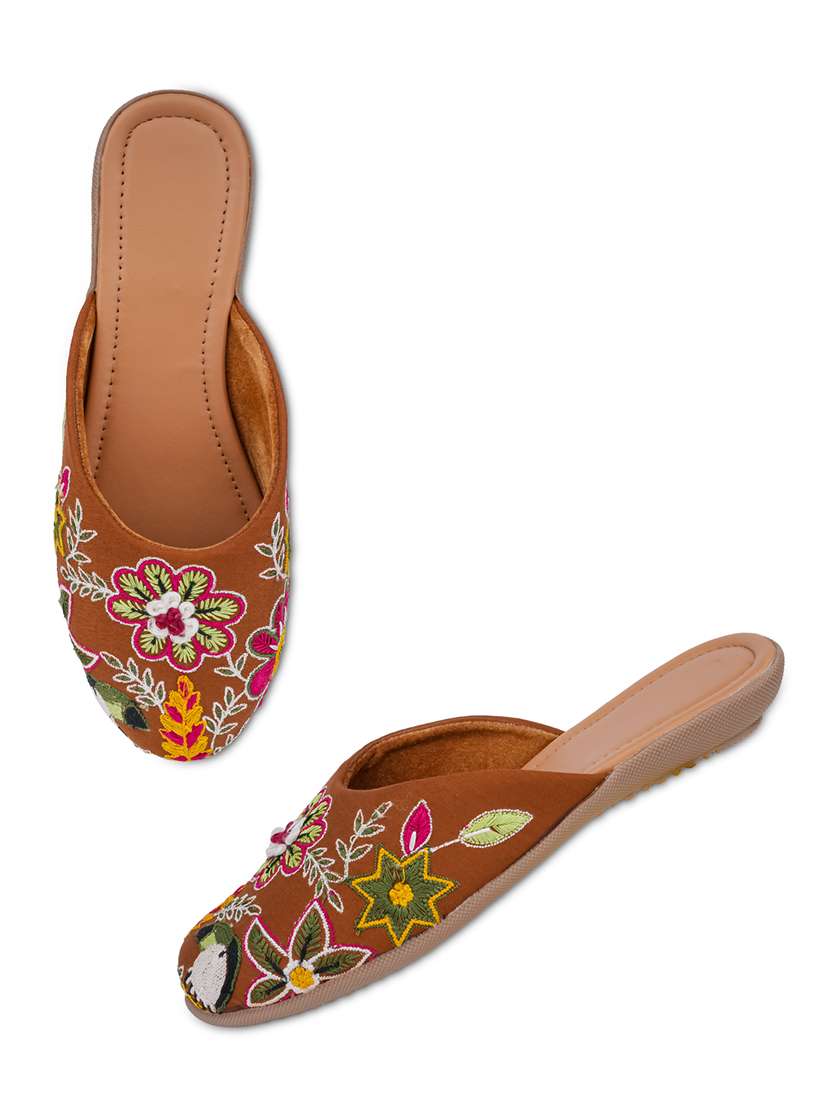 women embroidered slip on mules - 22503657 -  Standard Image - 2