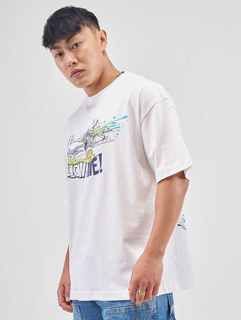 men printed short sleeve oversized t-shirt - 22503662 -  Standard Image - 2