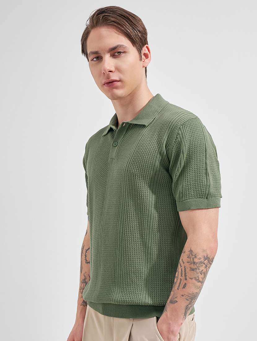men self design short sleeve regular fit polo t-shirt - 22503677 -  Standard Image - 2