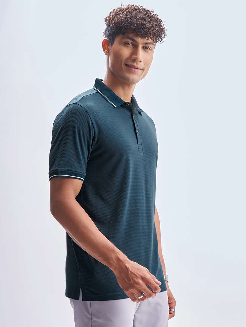 men solid short sleeve regular fit polo t-shirt - 22503695 -  Standard Image - 2
