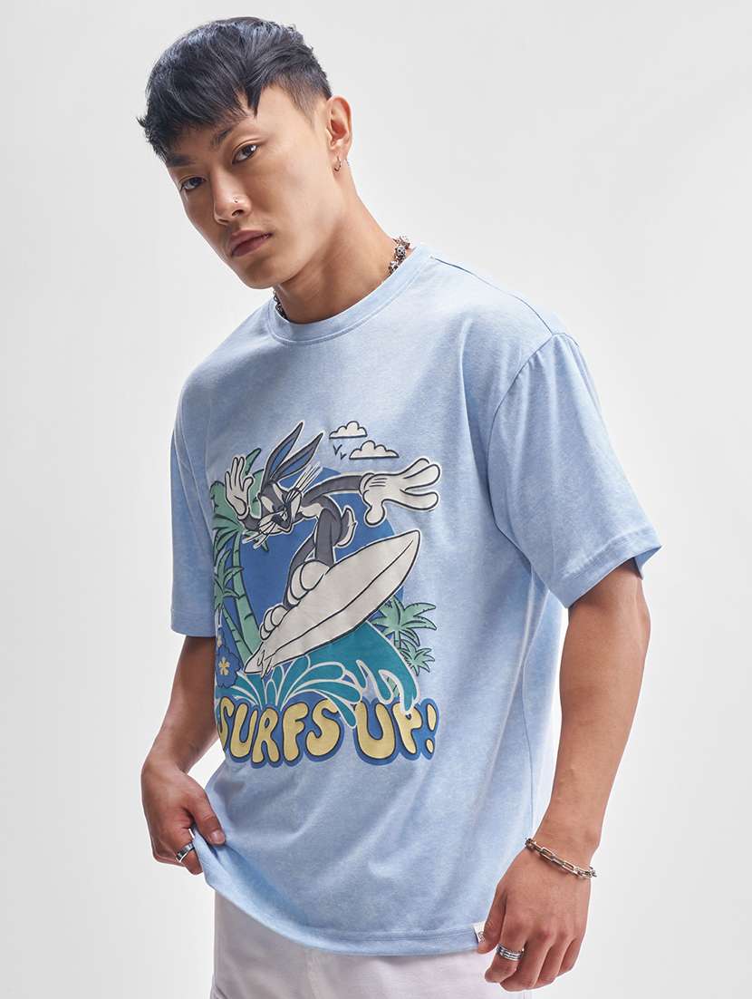 men printed short sleeve oversized t-shirt - 22503700 -  Standard Image - 2