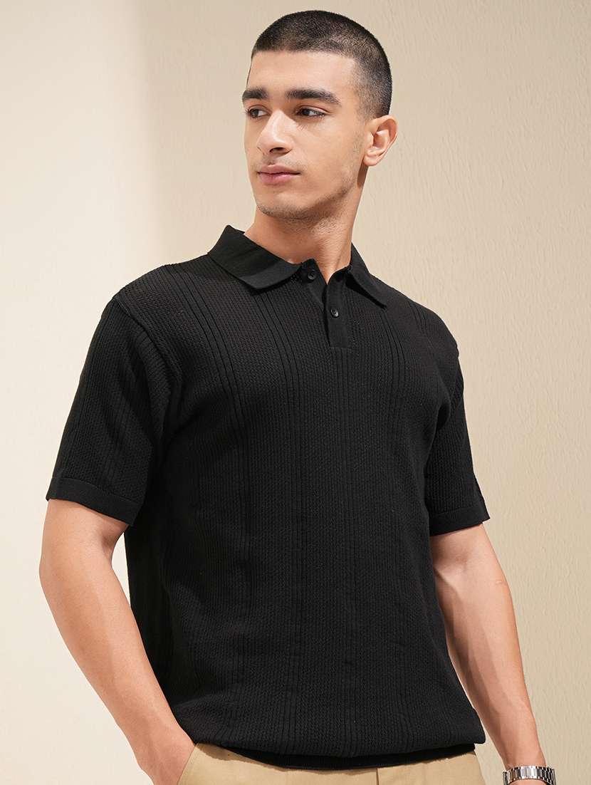 men self design short sleeve regular fit polo t-shirt - 22503726 -  Standard Image - 2