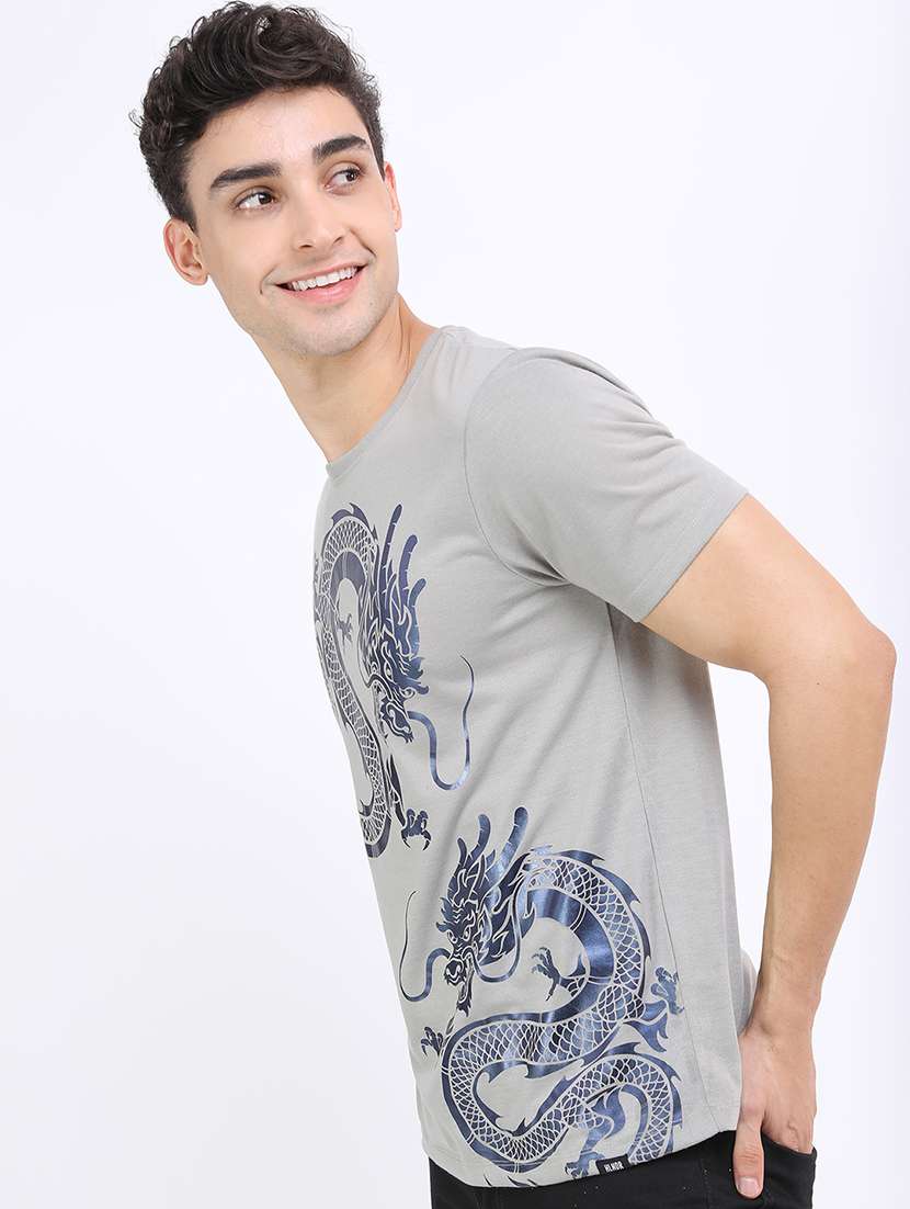 men printed short sleeve slim fit t-shirt - 22503750 -  Standard Image - 2